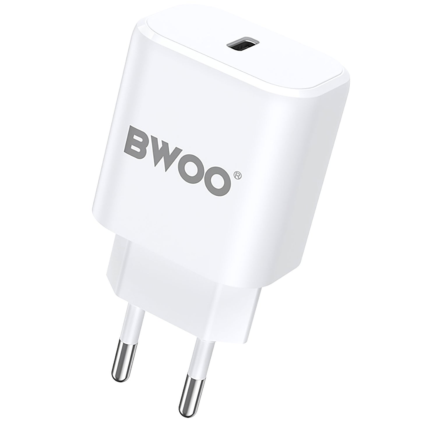 Carregador de rede BWOO BO-CDA105, 20W, 3A, 1 x USB-C, branco 