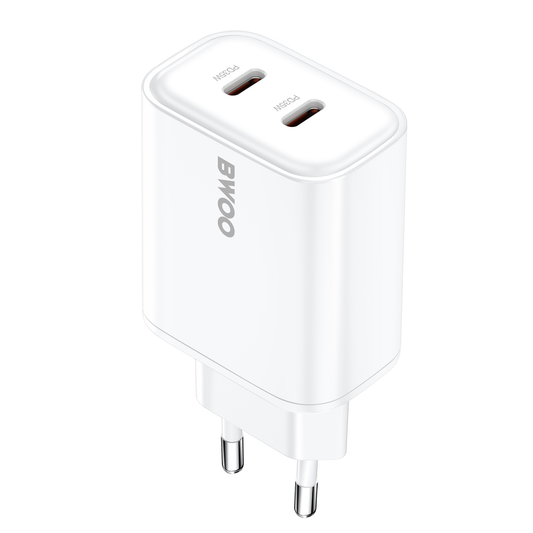Carregador de Rede BWOO CDA206, 35W, 3A, 2 x USB-C, Branco