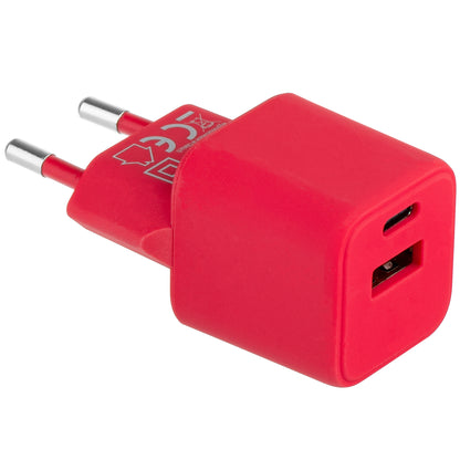 Carregador de rede Colourum CLS30-AC-02, 30W, 3A, 1 x USB-A - 1 x USB-C, Magenta