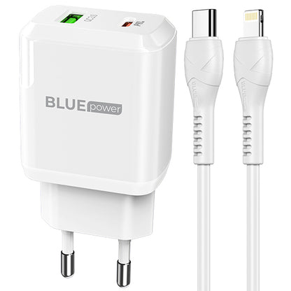 BLUE Power BLN5, 20W, 3A, 1 x USB-A - 1 x USB-C, branco