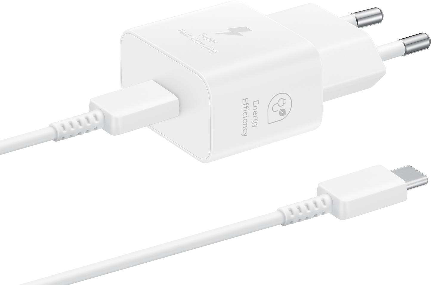 Carregador de rede Samsung com cabo USB-C Samsung, 25 W, 3 A, 1 x USB-C, branco EP-T2510XWEGEU 