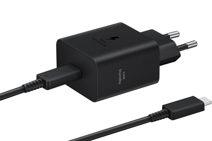 Carregador de rede Samsung com cabo USB-C, 45 W, 4,05 A, 1 x USB-C, preto EP-T4511XBEGEU 