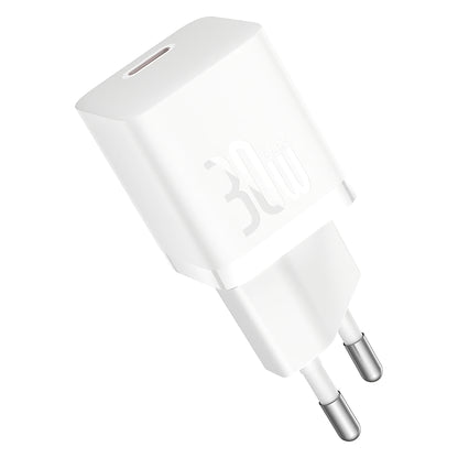 Carregador de rede GaN5S com cabo USB-C Baseus GaN5S, 30W, 3A, 1 x USB-C, branco P1011090902213-00 