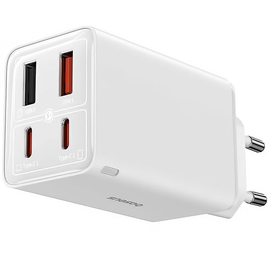 Carregador de rede com cabo USB-C Baseus GaN6 Pro com cabo USB-C, 100 W, 3,25 A, 2 x USB-A - 2 x USB-C, branco P1016270521212-00 