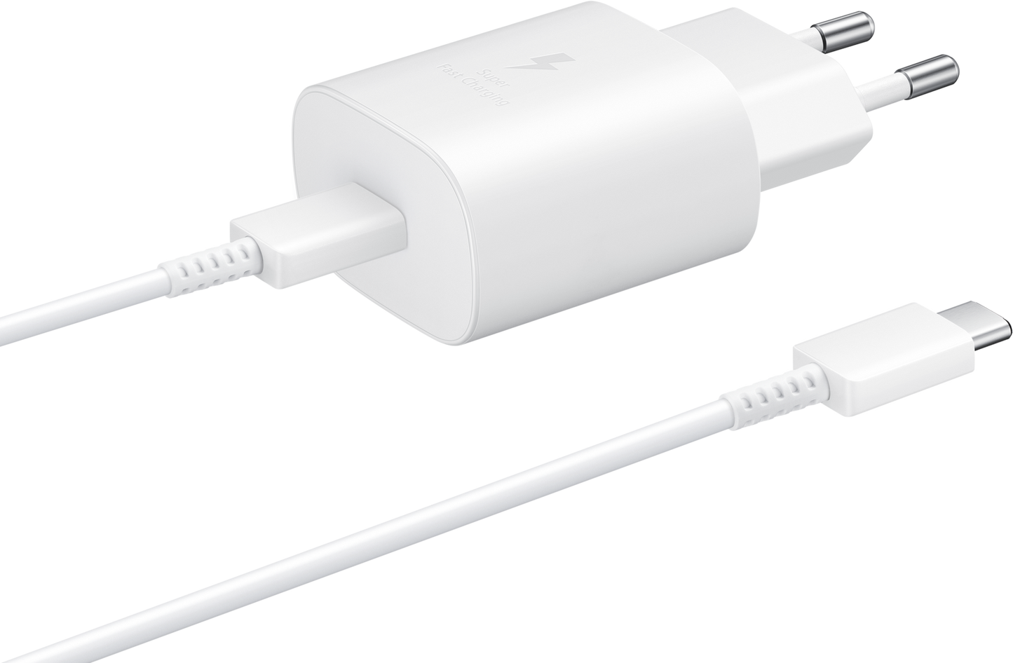 Carregador de rede USB-C da Samsung com cabo USB-C, 25 W, 3 A, 1 x USB-C, branco EP-TA800XWEGWWW