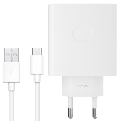 Carregador de rede Oppo com cabo USB-C Oppo, 67 W, 6,1 A, 1 x USB-A, branco VCB7CAEH