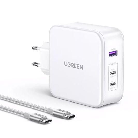 UGREEN CD289, 140W, 5A, 1 x USB-A - 2 x USB-C, Branco