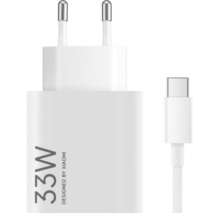 Carregador de Rede com Cabo USB-C Xiaomi, 33W, 3A, 1 x USB-A, Branco BHR9956EU