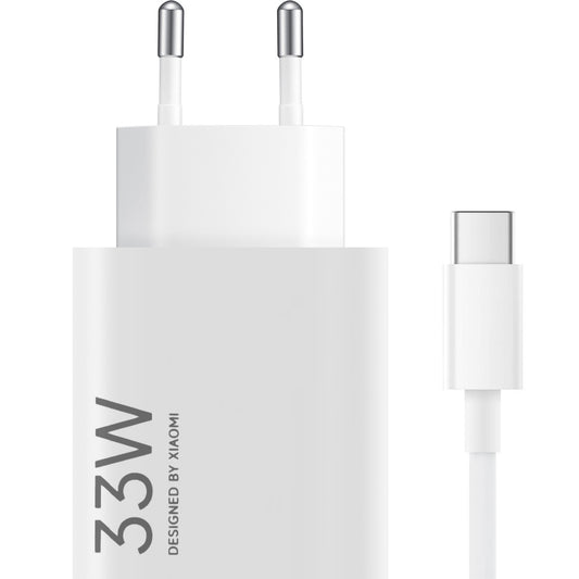 Carregador de Rede com Cabo USB-C Xiaomi, 33W, 3A, 1 x USB-A, Branco BHR9956EU