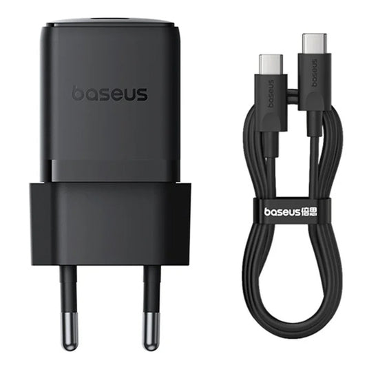 Carregador de Rede com Cabo USB-C Baseus Palm, 30W, 3A, 1 x USB-C, Preto P10111605113-01