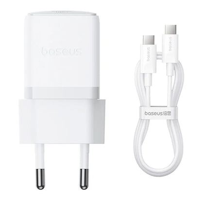 Carregador de Rede com Cabo USB-C Baseus Palm, 30W, 3A, 1 x USB-C, Branco P10111605213-01