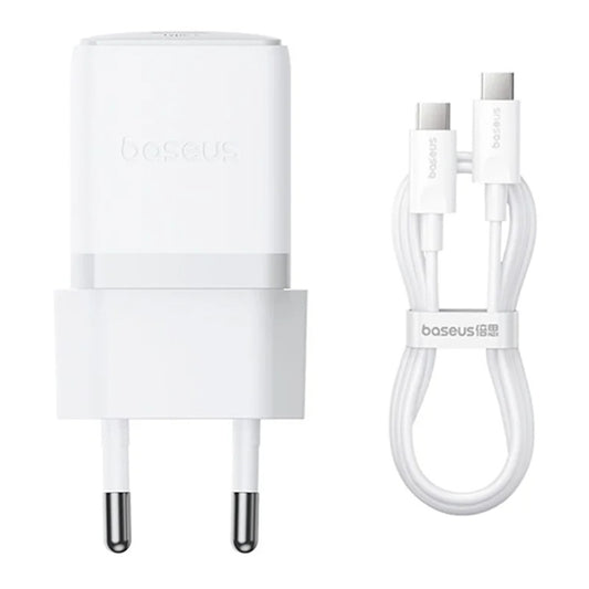 Carregador de Rede com Cabo USB-C Baseus Palm, 30W, 3A, 1 x USB-C, Branco P10111605213-01