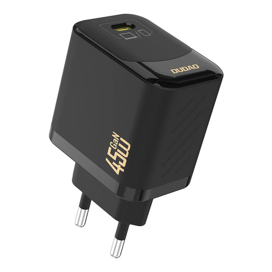 Carregador de Rede com Cabo USB-C Dudao A28C, 45W, 3A, 1 x USB-C, Preto