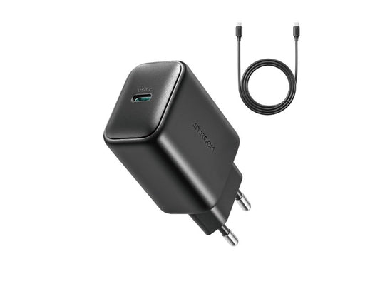 Carregador de Rede com Cabo USB-C Joyroom JR-TCF23, 25W, 3A, 1 x USB-C, Preto