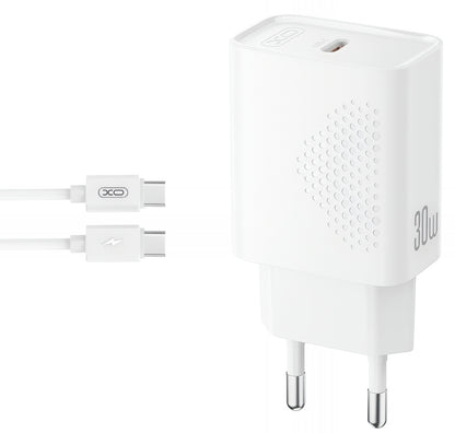 Network Charger with USB-C Cable XO Design L162, 30W, 3A, 1 x USB-C, White