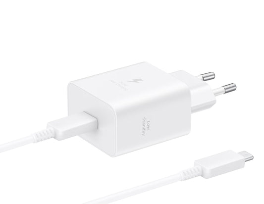 Carregador de Rede com Cabo USB-C Samsung, 45W, 4.05A, 1 x USB-C, Branco EP-T4511XWEGEU