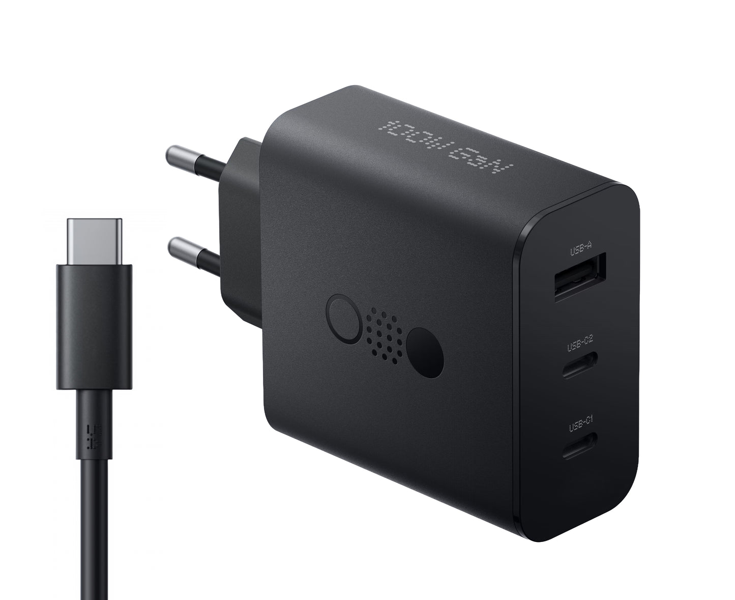 Network Charger with USB-C Cable CMF by Nothing C349, 100W, 5A, 1 x USB-A - 2 x USB-C, Grey A10800016
