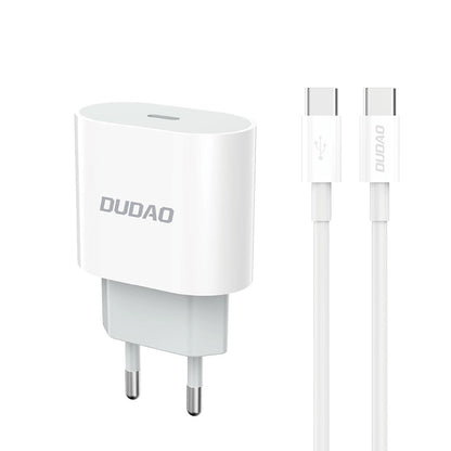 Network Charger with USB-C Cable Dudao A14EUC, 20W, 3A, 1 x USB-C, Black