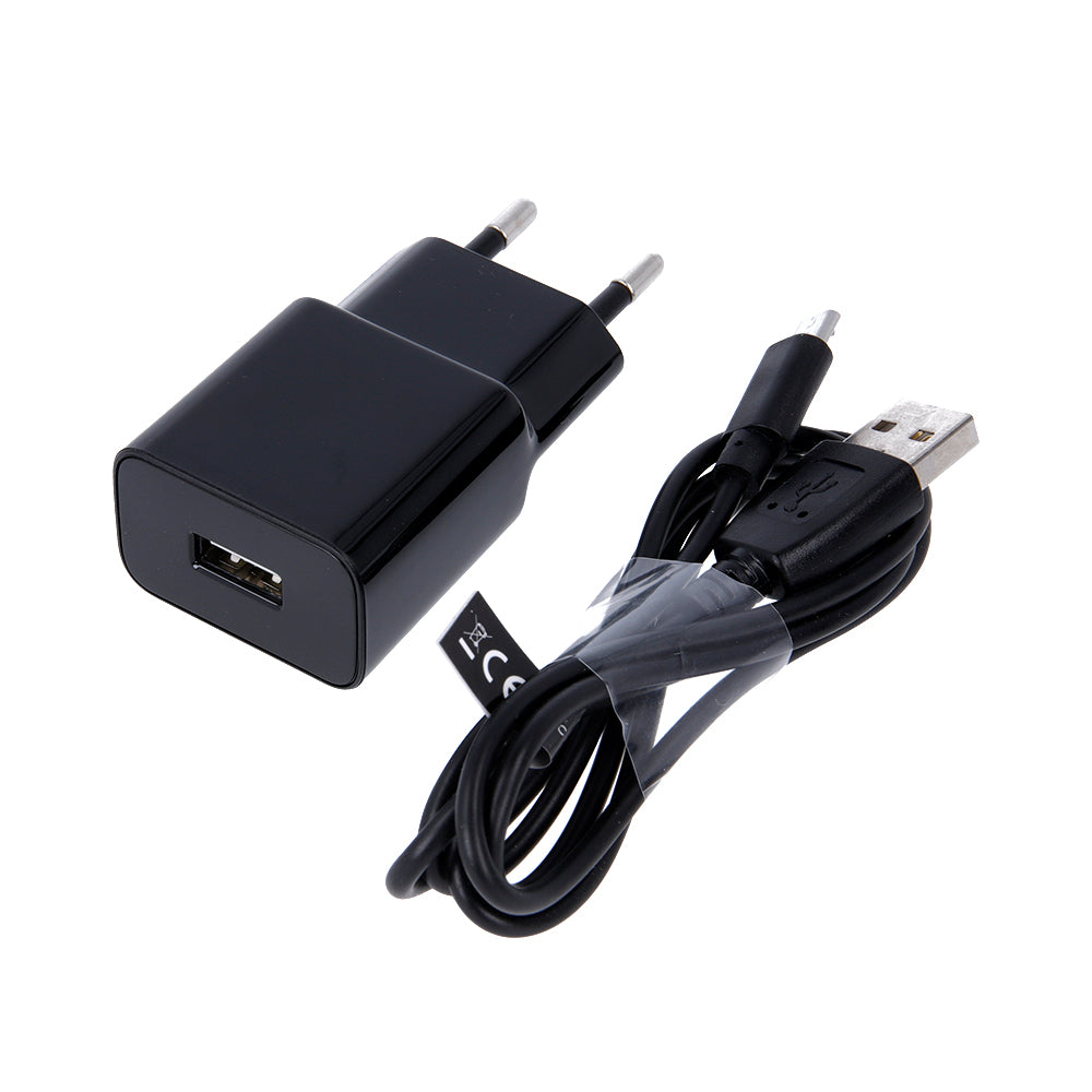 Carregador de Rede com Cabo microUSB MaXlife MXTC-01, 10.5W, 2.1A, 1 x USB-A, Preto