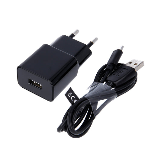 Carregador de rede MaXlife MXTC-01 com cabo microUSB, 10,5 W, 2,1 A, 1 x USB-A, preto