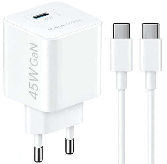 Carregador de Rede com Cabo USB-C Honor Choice CP045E, 45W, 3A, 1 x USB-C, Branco 5504ALHP
