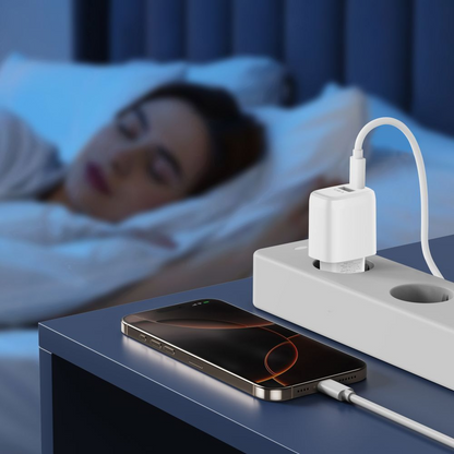 Carregador de Rede com Cabo USB-C Tech-Protect NCA20, 20W, 3A, 1 x USB-A - 1 x USB-C, Branco
