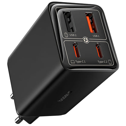 Carregador de rede com cabo USB-C Baseus GaN6 Pro com cabo USB-C, 100 W, 3,25 A, 2 x USB-A - 2 x USB-C, preto P10162705112112-00 