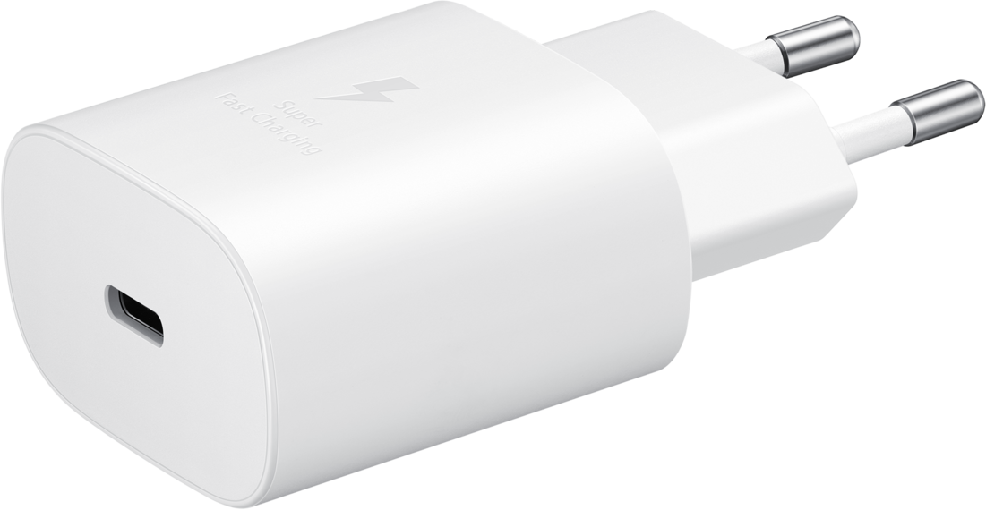 Carregador de rede USB-C da Samsung com cabo USB-C, 25 W, 3 A, 1 x USB-C, branco EP-TA800XWEGWWW