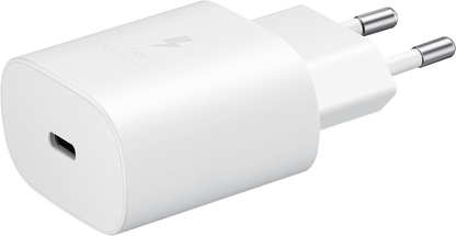 Carregador de rede USB-C da Samsung com cabo USB-C, 25 W, 3 A, 1 x USB-C, branco EP-TA800XWEGWWW