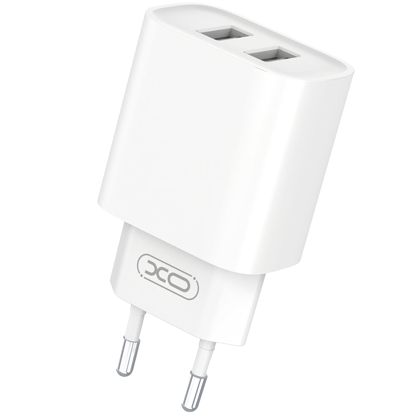 XO Design XO Design BPCE02C Carregador de rede com cabo USB-C, 10,5 W, 2,1 A, 2 x USB-A, branco 