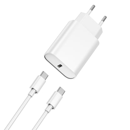 WiWu Wi-U001, 20W, 3A, 1 x USB-C, 1 x USB-C, branco 