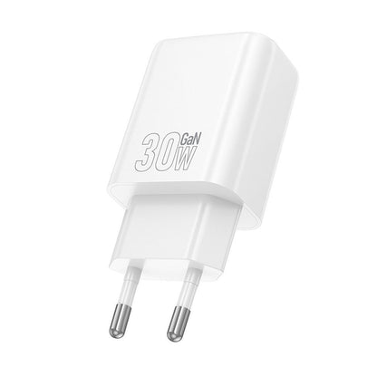 Carregador de Rede HOCO N63, 30W, 3A, 1 x USB-A - 1 x USB-C, Branco