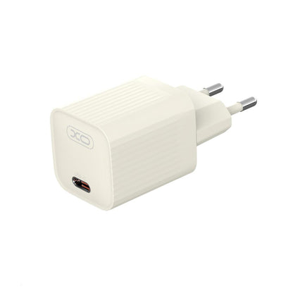 Carregador de Rede com Cabo USB-C XO Design L148, 30W, 3A, 1 x USB-C, Bege