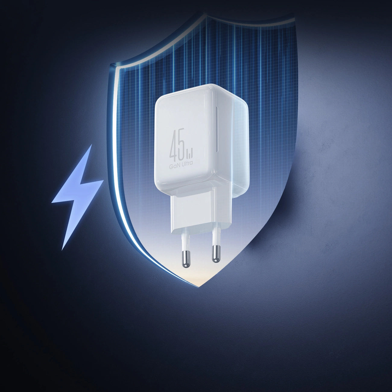 Carregador de Rede com Cabo USB-C Joyroom JR-TCL05, 45W, 3A, 2 x USB-C, Branco