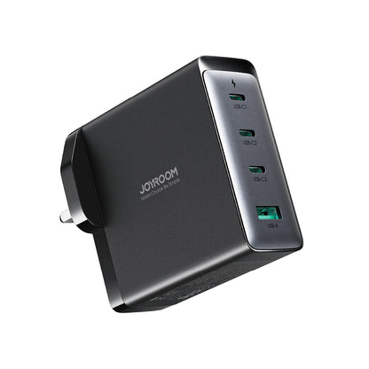 Carregador de Rede com Cabo USB-C Joyroom JR-TCG05UK, 140W, 5A, 1 x USB-A - 3 x USB-C, UK, Preto