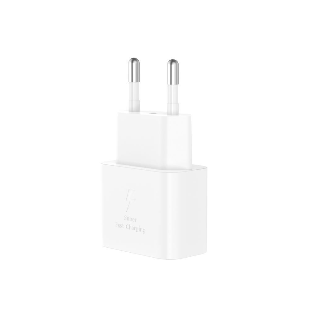 Carregador de Rede com Cabo USB-C XO Design L167, 25W, 3A, 1 x USB-C, Branco