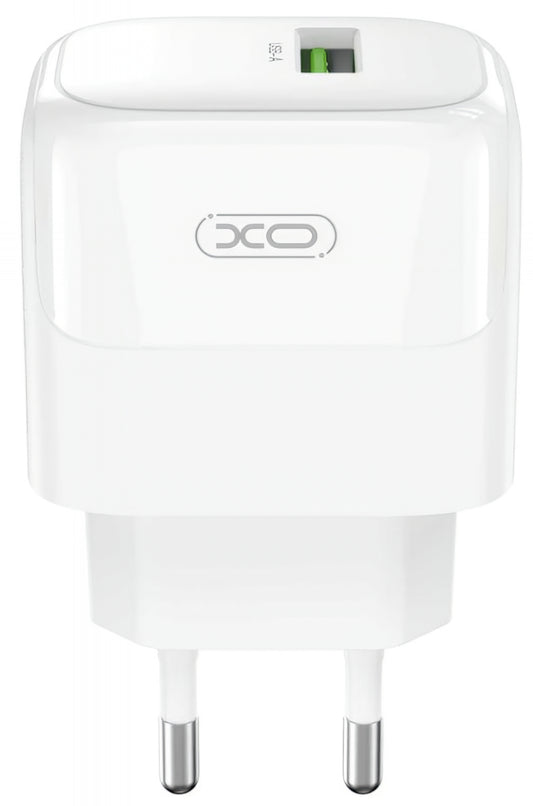 Carregador de Rede com Cabo microUSB XO Design L135, 18W, 3A, 1 x USB-A, Branco