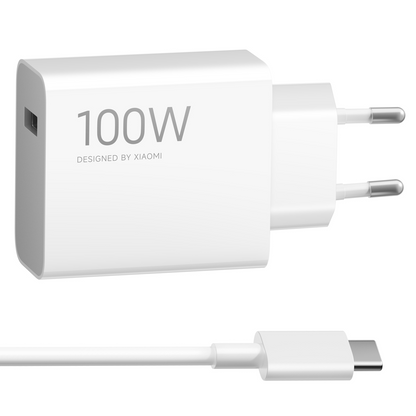 Carregador de Rede com Cabo USB-C Xiaomi MY-19-ER, 100W, 6.1A, 1 x USB-A, Branco BHR095VEU