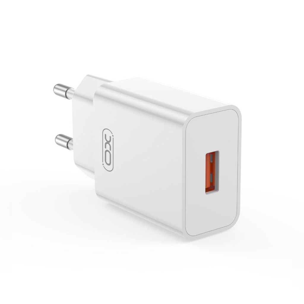 Carregador de Rede com Cabo microUSB XO Design L127, 18W, 3A, 1 x USB-A, Branco