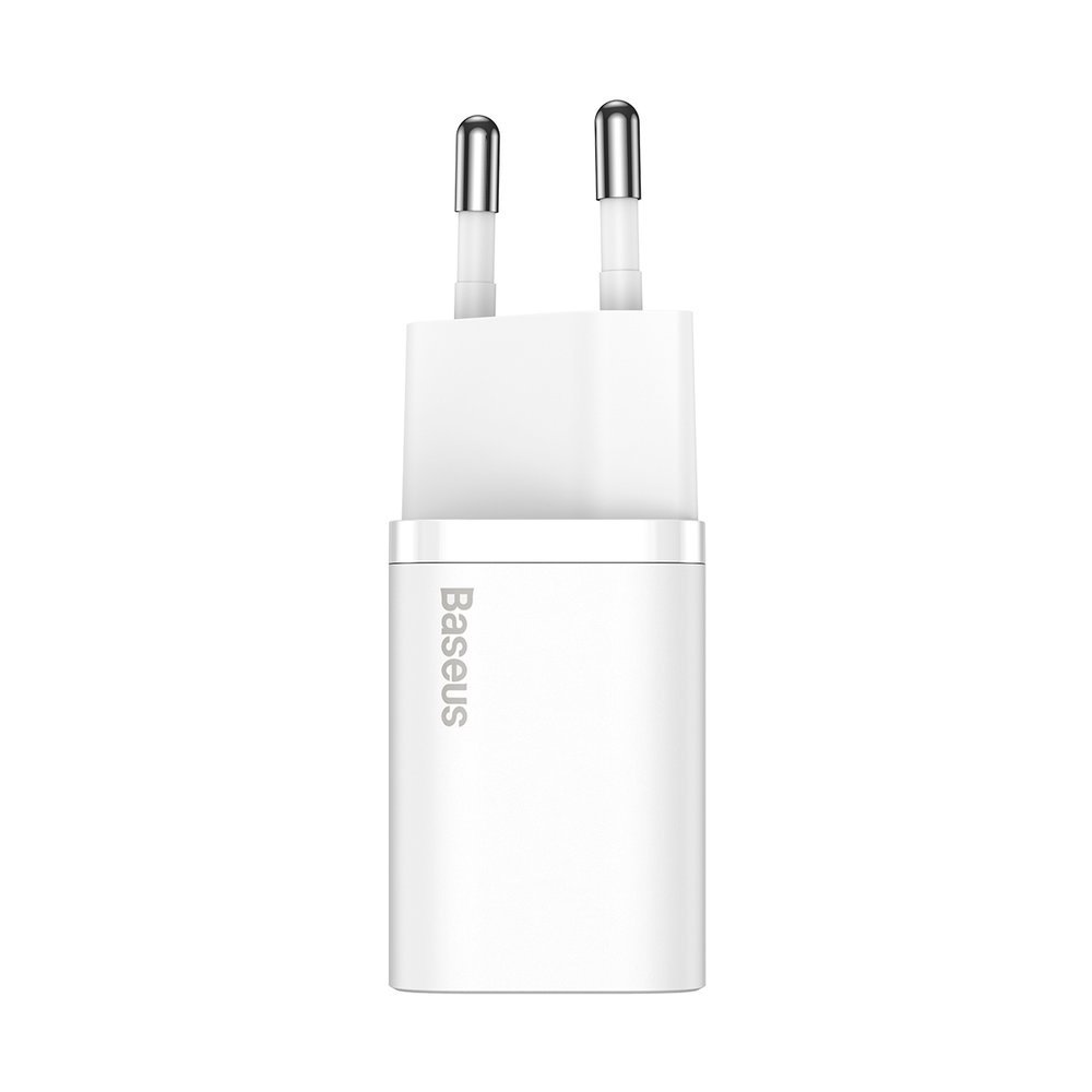 Carregador de rede Baseus Super Si com cabo Lightning, 20W, 3A, 1 x USB-C, branco TZCCCSUP-B02 