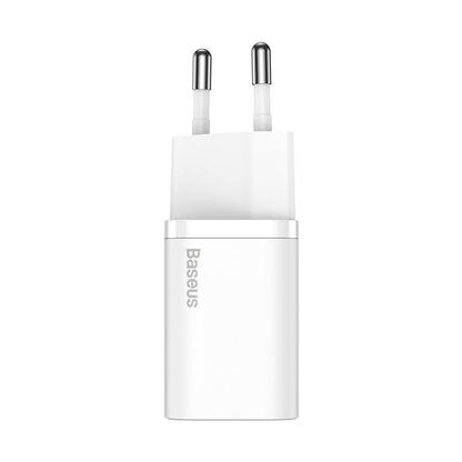 Carregador de rede Baseus Super Si com cabo Lightning, 20W, 3A, 1 x USB-C, branco TZCCCSUP-B02 