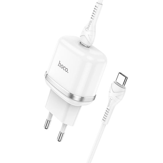 HOCO Victorious N24, 20W, 3A, 1 x USB-C, 20W, 1 x USB-C, Branco 