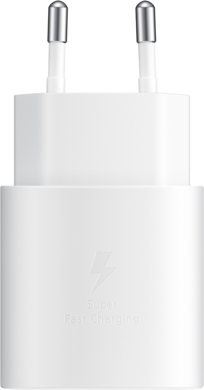 Carregador de rede USB-C da Samsung com cabo USB-C, 25 W, 3 A, 1 x USB-C, branco EP-TA800XWEGWWW