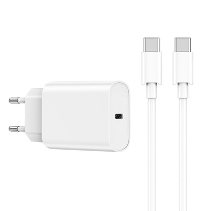 WiWu Wi-U001, 20W, 3A, 1 x USB-C, 1 x USB-C, branco 