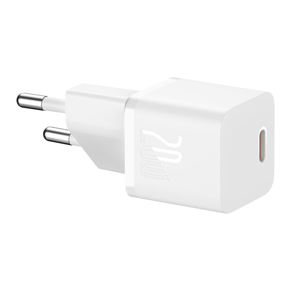 Carregador de Rede com Cabo USB-C Baseus GaN5, 20W, 3A, 1 x USB-C, Branco P10110900213-01