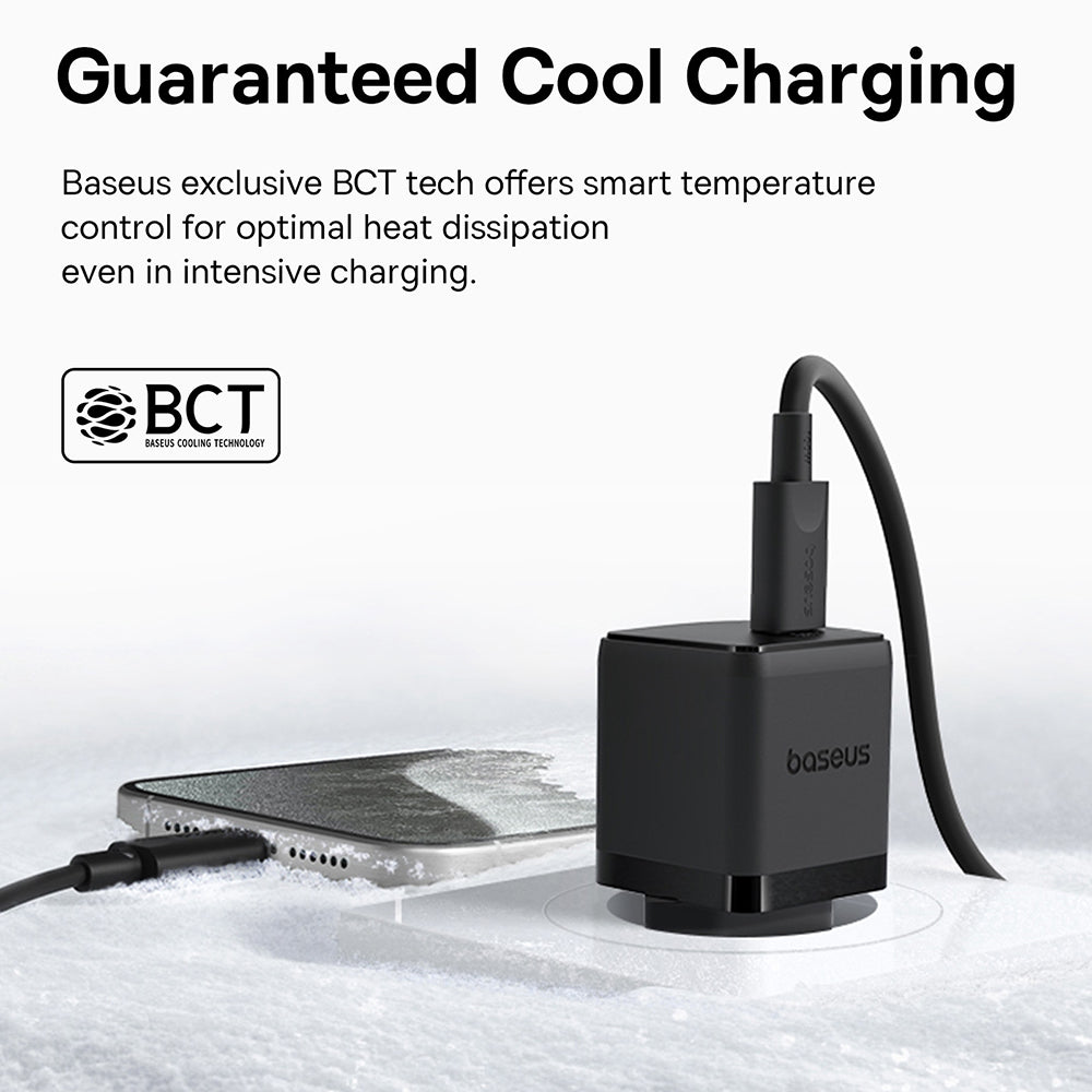 Carregador de Rede com Cabo USB-C Baseus Palm, 30W, 3A, 1 x USB-C, Preto P10111605113-01