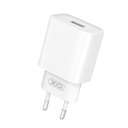 Carregador de Rede com Cabo USB-C XO Design CE02D, 18W, 3A, 1 x USB-A, Branco