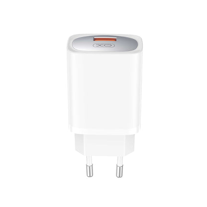 Carregador de Rede com Cabo Lightning XO Design CE19, 18W, 3A, 1 x USB-A, Branco