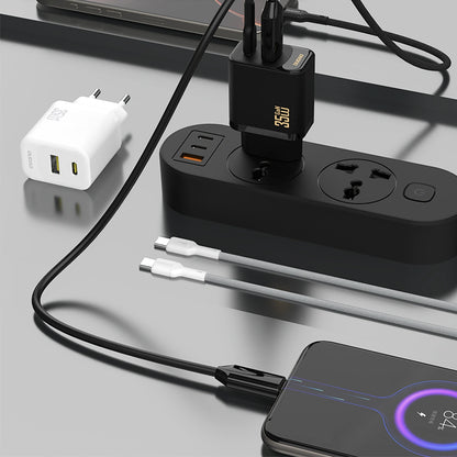 Carregador de Rede com Cabo USB-C Dudao A27 Max, 35W, 1 x USB-A - 1 x USB-C, Preto