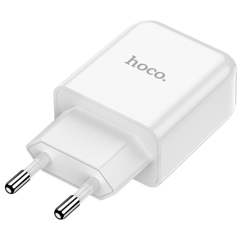 Carregador de Rede com Cabo Lightning HOCO N2, 10W, 2A, 1 x USB-A, Branco